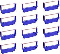 Bigger Lot de 12 rubans d'encre compatibles SP700 3157BR 30980721 pour imprimante Star SP-700BR, RC-700BR, SP-712, SP-712R, SP-742, SP-742R (noir et rouge)