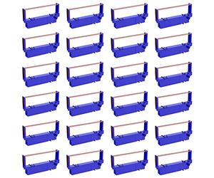Bigger Lot de 24 Rubans de Rechange compatibles pour imprimante SP700 B/R pour Star SP-700BR, RC-700BR, SP-712, SP-742 (Noir et Rouge)