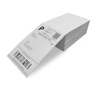 BIGGER Lot de 500 étiquettes thermiques d'expédition 4 x 6 - Pliées en éventail - Perforées et adhésives puissantes