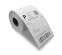 BIGGER Lot de 500 étiquettes thermiques pour expédition, 4 x 6, rouleau, perforées et adhésives puissantes