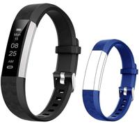 BIGGERFIVE Montre de suivi d'activité pour enfants, garçons, filles, adolescents Podomètre, moniteur d'activité, moniteur de sommeil, compteur de calories, réveil vibrant, étanchéité IP67, noir/bleu