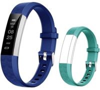 BIGGERFIVE Montre de suivi d'activité pour enfants, garçons, filles, adolescents Podomètre, moniteur d'activité, moniteur de sommeil, compteur de calories, réveil vibrant, étanchéité IP67, bleu/vert