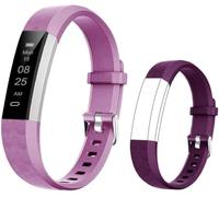 BIGGERFIVE Montre de suivi d'activité pour enfants, garçons, filles, adolescents Podomètre, moniteur d'activité, moniteur de sommeil, compteur de calories, réveil vibrant, étanchéité IP67, rose/violet