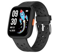 BIGGERFIVE Montre Enfant Connectée ou Non, 1,8" Smartwatch Podomètre | Cardiofrequencemètre, IP68 Étanche, Moniteur de Sommeil, Jeux de Puzzle, 100+ Cadrans pour Garçons Filles Ados 5-16, Noir