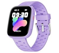 BIGGERFIVE Montre Enfant Connectée ou Non Connectée, 1,8" Smartwatch Podomètre, Cardiofrequencemètre, 30m Étanche, Moniteur de Sommeil, Jeux de Puzzle, 100+ Cadrans pour Filles Ados 5-16, Lilas
