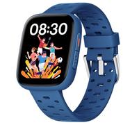 BIGGERFIVE Montre Enfant Connectée ou non Connectée, 1,8" Smartwatch Podomètre, Cardiofrequencemètre, 30m Étanche, Moniteur de Sommeil, Jeux de Puzzle, 100+ Cadrans pour Garçons Filles Ados 5-16, Bleu