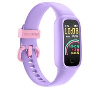 BIGGERFIVE Vigor 2 L Montre de Fitness pour Enfants de 5 à 15 Ans, Tracker d'activité, étanche IP68, podomètre, Moniteur de fréquence Cardiaque, Compteur de Pas de Calories pour Filles garçons, Lilas