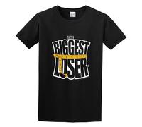 Biggest Loser Logo Design T Shirt Men Tops Tee Black XXL