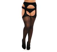 BIGGI BIG Heaven 20 DENIER Ouvert collants grandes tailles-noir-52-54