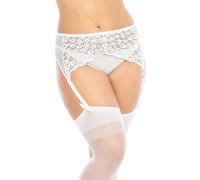 BIGGI BIG Porte-jarretelles Suspender-blanc-58-60