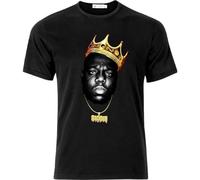 Biggie Smalls Hip Hop White t Shirt Women Black Manches Courtes(XX-Large)