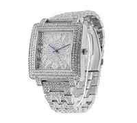Biggie ST10246S Bling-Ed Out Easy Reader - Chiffres Arabes sur Le Cadran carré - Montre Unisexe - Parfait pour Les Hommes et Les Femmes souhaitant être sur Le Point avec Les horloges Hip Hop
