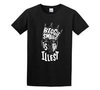 Biggies is The Illest NYC Hip Hop Unisex 100% Cotton Short-Sleeve T-Shirts Black M