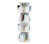 Biggittig Bibliothèque Rotative 4 Niveaux Bibliotheque Tournante Rotating Bookshelf étagère Rotative Pivotante 360° Étagère de Rangement,pour la Maison, la Bibliothèque,Salon