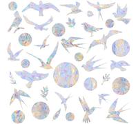 Bighan 39PCS Suncatcher Sticker, Autocollants Prismatiques pour Fenêtre Attrape-Soleil Anti Collision Arc-en-Ciel Fenêtre Anti-collision Statique arc-en-ciel pour Fenêtres Verre