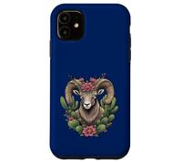 Bighorn du Colorado et Cactus en Forme de Coupe Bordeaux Coque pour iPhone 11
