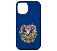 Bighorn du Colorado et Cactus en Forme de Coupe Bordeaux Coque pour iPhone 12/12 Pro
