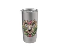 Bighorn du Colorado et Cactus en forme de coupe bordeaux Gobelet isotherme en acier inoxydable double paroi