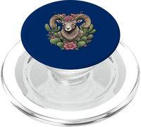 Bighorn du Colorado et Cactus en Forme de Coupe Bordeaux PopSockets PopGrip pour MagSafe