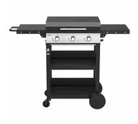 BIGHORN Plancha gaz de 3 brûleurs avec chariot et couvercle;7.2kw