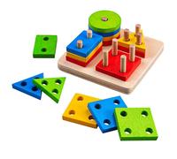 Bigjigs Baby Mettre les formes colorées sur les barres