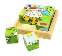 Bigjigs - Bigjigs Puzzle bois 9 Cubes Animaux G