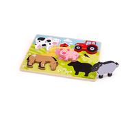 Bigjigs Chunky Lift Out Puzzle - Farm