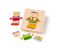 Bigjigs Toys Mme Ourse à Habiller en Bois , Jouet Traditionnel , Jeu Éducatif , Cadeau Enfant , Jouet Bébé , Jouet Enfant