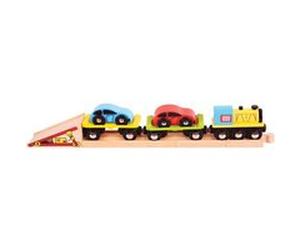 Bigjigs Houten Autotransporttrein G