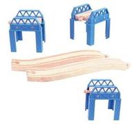Bigjigs Houten Treinset Brugdelen en Rails - 5-delig G
