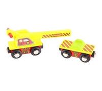 Bigjigs Houten Wagon met Hijskraan G