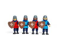 Bigjigs Toys – Jouet en bois Chevaliers médiévaux – Playset avec figurines et maison