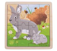 Bigjigs Jouets Chunky Lapin en Bois et Chaton Puzzle