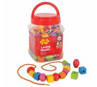 Bigjigs Jouets En Bois Cordage De Perles Dans Un Pot