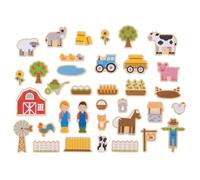 BigJigs - Jouets pour Enfants - V?hicules Ferme Aimants - TRACTEUR - V?hicules agricoles - Construction Site V?hicules