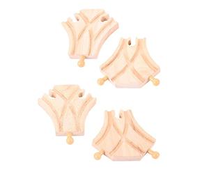 Bigjigs Rail Branchement incurvé (Lot de 4)