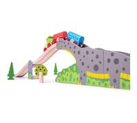Bigjigs Rail Bronto Riser - Dinosaur Train Set Accessory, Wooden Train Track & A