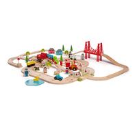 Circuit de train et route rural (80 pièces)