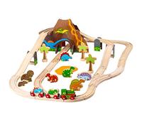 Bigjigs Toys Circuit de chemin de fer Bigjigs Rail – Thème dinosaure