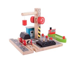 Bigjigs Rail Coal Canal Docks Wooden Train Track Accessories - Bigjigs Train Acc