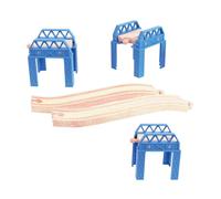 Bigjigs Rail Construction Support Wooden Track Set - Unique Construction Toys, C