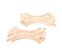 Bigjigs Rail Double branchement incurvé (Lot de 2)