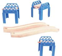 Bigjigs Rail Ensemble de rails en bois Construction de ponts