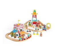 Bigjigs Toys - Ensemble de train Juste Amusant 54 pièces en bois 3 ans