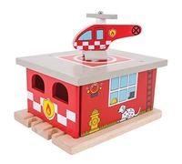 Bigjigs Rail Firestation Shed For Train Set