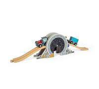 Bigjigs Rail Galaxy Bridge | Accessoires ferroviaires sur le thème de l'espace pour voie de train en bois | Ponts et tunnels pour enfants | Tunnel pour trains jouets | Cadeaux imaginatifs pour enfants