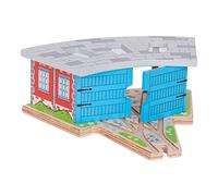 Bigjigs Rail Hangar à Locomotive à Trois Places | Train en Bois | Circuit Train Bois | Jouet Enfant | Jouet Éducatif | Cadeau Enfant | Jouet en Bois | Compatible avec Autre Marques de Train en Bois