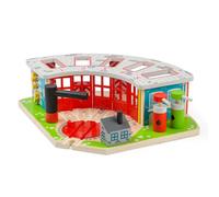 Bigjigs Rail Hangar pour Locomotive à Cinq Voies | Train en Bois | Circuit Train Bois | Jouet Enfant | Jouet Éducatif | Cadeau Enfant | Jouet en Bois | Compatible avec Autre Marques de Train en Bois