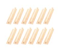 Bigjigs Rail Lignes Droites Moyennes (Lot de 12)