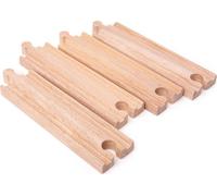 Bigjigs Rail Longs rails droits 21 cm 4 pcs